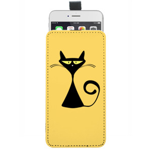Sarung HP Pouch Black Cat Silhouette