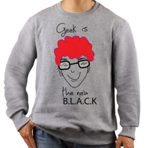 Jaket Sweater kaos geek is the new black
