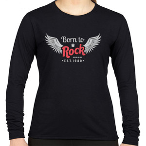 Kaos Born to rock est.1980 (custom tahun)