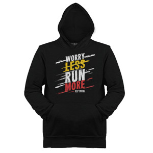 Jaket Hoodie Worry less run more keep moving (custom)