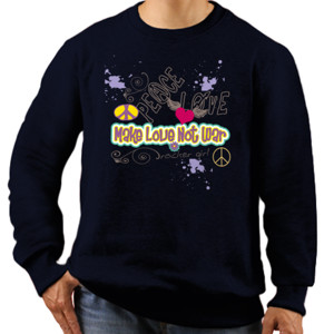 Jaket Sweater Make Love Not War