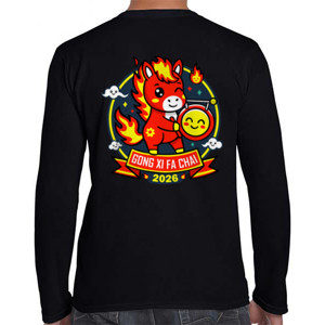 Kaos Gong Xi Fa Chai 2026 – Fire Horse Lucky T-Shirt