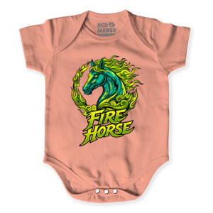 Baby Jumper Fire Horse T-Shirt | Flaming Horse Artwork | Stree