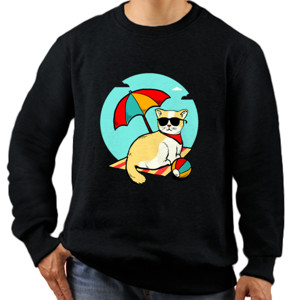 Jaket Sweater Cat Holiday