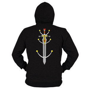 Hoodie Zipper Sword desain