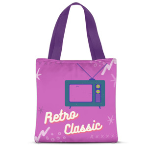 Tas Tote Fullprint Tote Bag Retro Classic 