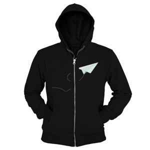 Hoodie Zipper Paper Plane
