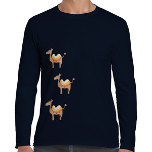 Kaos tshirt lengan panjang camel - onta
