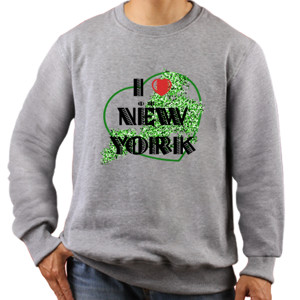 Jaket Sweater I love New York - Green