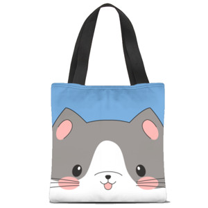 Tas Tote Fullprint Kucingku yang gemesin