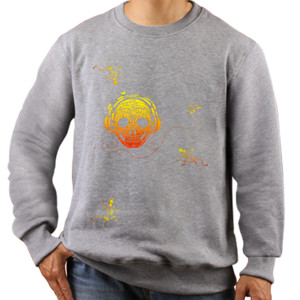 Jaket Sweater Listening to music - Skull
