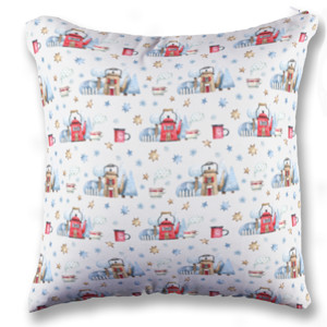 Bantal Winter Pot Houses