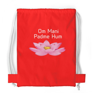 Tas Serut Fullprint Tas Serut Merah Om Mani Padme Hum