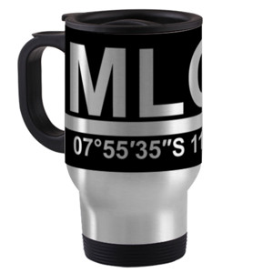 Travel Mug Kode IATA Bandara Abdul Rahman Saleh Malang MLG