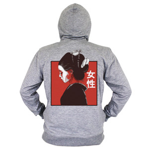 Hoodie Zipper Yamato nadeshiko depan belakang