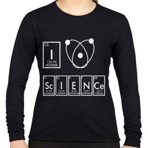 Kaos I LOVE SCIENCE WOMEN'S LONG SLEEVE