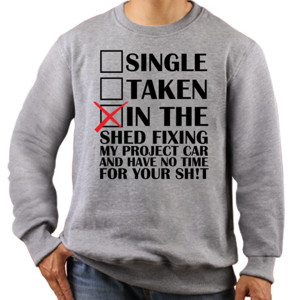 Jaket Sweater In The Shed Fixing My Car Bright