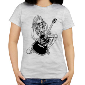 Kaos Tengkorak Bermain Gitar