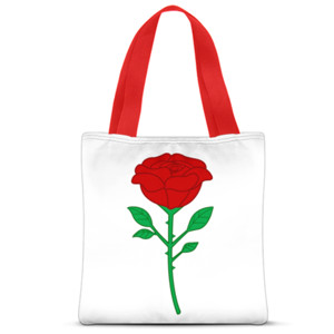 Tas Tote Fullprint Bunga Mawar