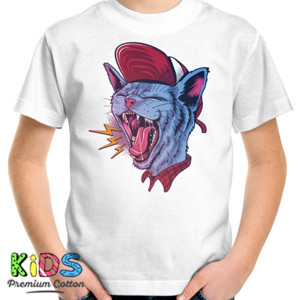 Kaos Kucing lucu dan keren berteriak
