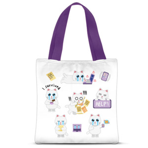 Tas Tote Fullprint Kitty Office - Clumsy