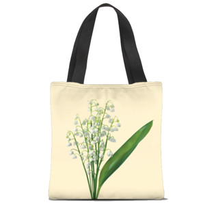 Tas Tote Fullprint Lily Floral Tote Bag Design 