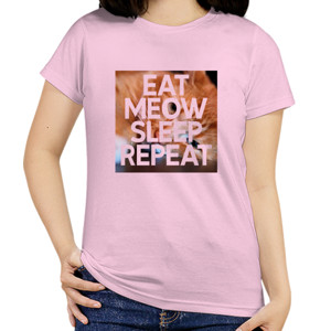 Kaos Eat Meow Sleep Repeat