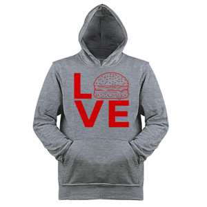 Jaket Hoodie Love Burger
