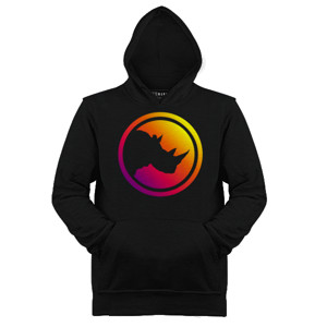 Jaket Hoodie Rhinoceros Silhouette Colorful