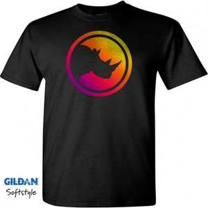 Kaos Rhinoceros Silhouette Colorful