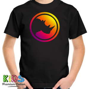 Kaos Rhinoceros Silhouette Colorful
