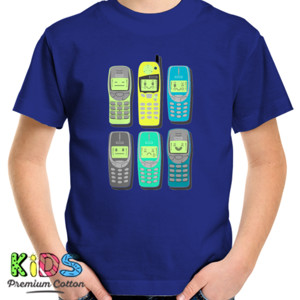 Kaos Vintage Mobile Phones Pattern