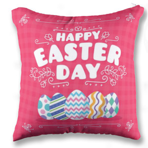 Bantal Happy Easter Day Pink