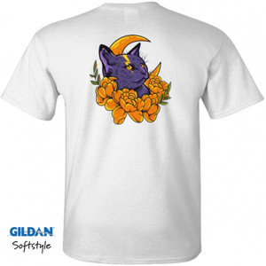 Kaos kaos wanita kucing & bunga 