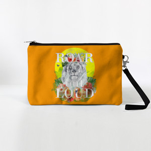 Dompet Roar Out Loud, Lion on yellow moon