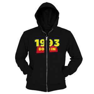 Hoodie Zipper Baju Kaos Distro Born In 1993 - SAKATIAR