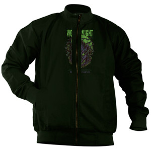 Jaket Bomber Wolves Night