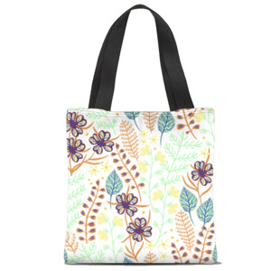 Tas Tote Fullprint simple floral pattern