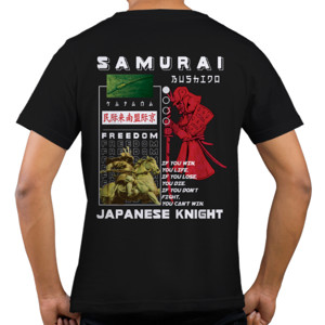 Kaos  Samurai Streetwear Red Mango V-Neck