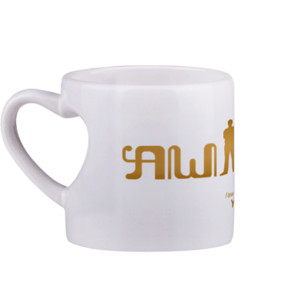 Mug Heart glass “Awakmu” it means you
