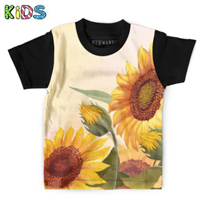 Kaos Anak Full-Print Sunflower