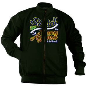 Jaket Bomber Sholat itu tiang agama