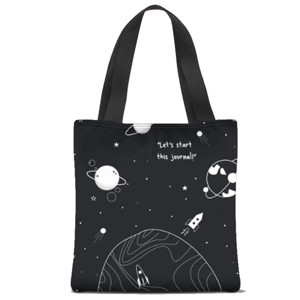 Tas Tote Fullprint Outer Space Tote Bag (Dark Mode)