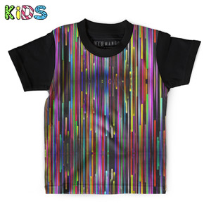 Kaos Anak Full-Print Kaos anak rainbow vertikal