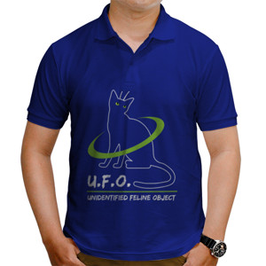 Kaos Polo UFO Unidentified Feline Object