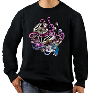 Jaket Sweater Cool Music Doodle Graffiti Art T-Shirt 
