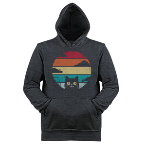 Jaket Hoodie Vintage cat sunset