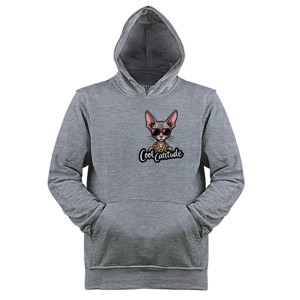 Jaket Hoodie Kaos Wanita Kucing Sphynx Cool Catitude Keren