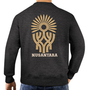 Jaket Sweater Sablon Jaket Teknik DTF desain IKN NUSANTARA