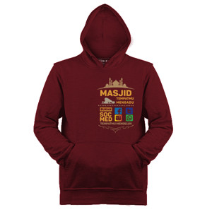 Jaket Hoodie Masjid Tempatmu Mengadu Bukan Sosmed tempatmu Meng